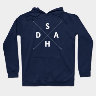 Stay-at-home Dad (SAHD), X-Divide, White Text Hoodie